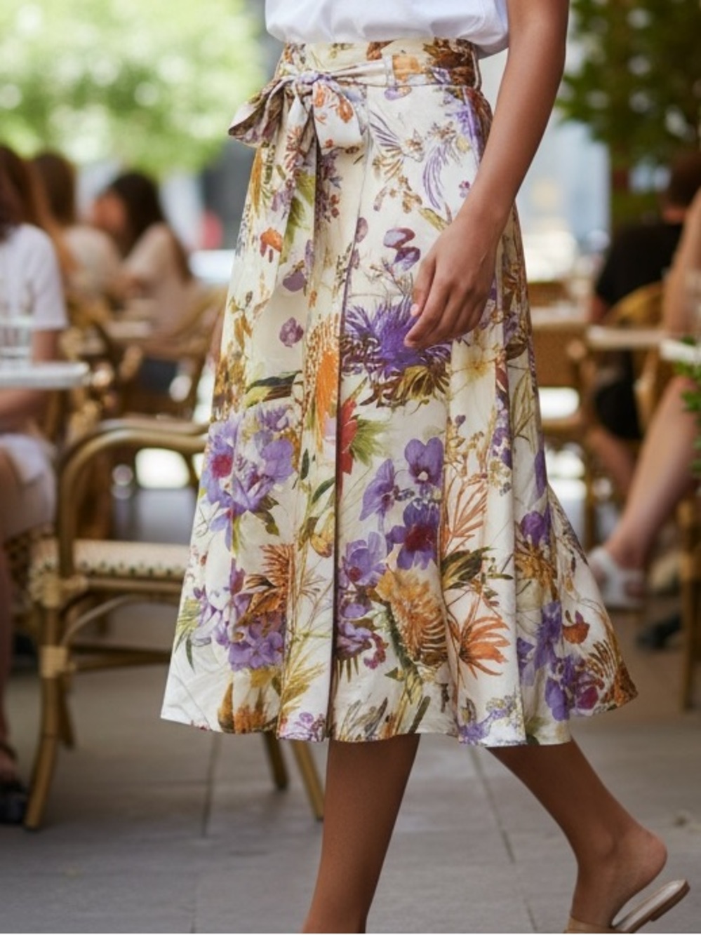 Vibrant Floral A-Line Skirt